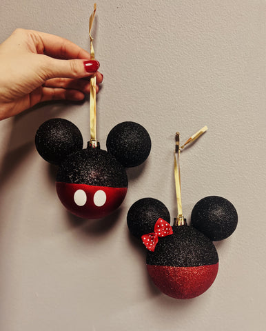 Mickey/Minnie Ornament (Order 2 get $5 OFF)